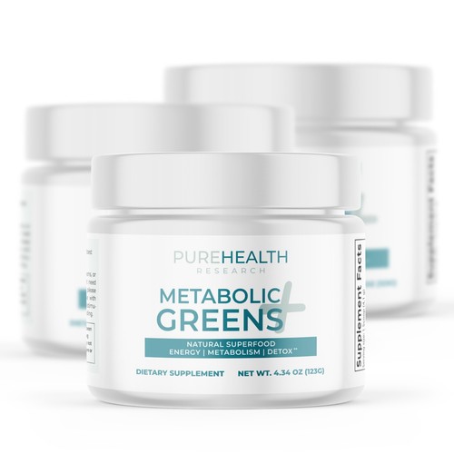 Metabolic Super Greens Powder, Superfood for Natural Weight Loss, x3