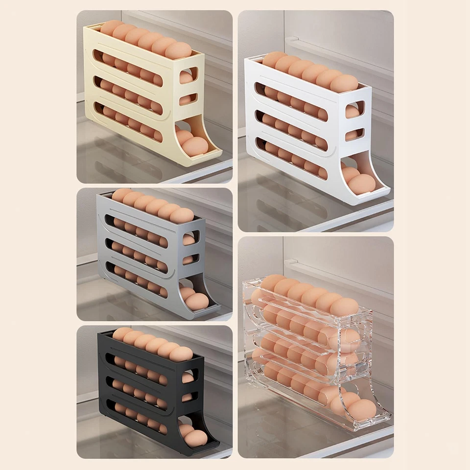 Auto Rolling Egg Dispenser Durable for Countertop Fridge Door Refrigerator - Bild 2 von 4