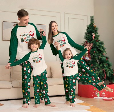 NEU 2024 Family Matching Christmas Pyjamas Adult Kids Nightwear Pajamas Pjs Set