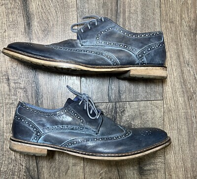 Ben Sherman Oxford Tie Up Dress Shoe Blue Size 12 | eBay display picture 1