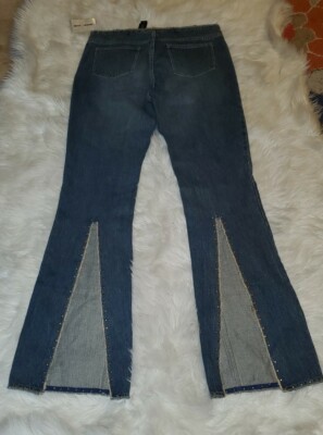 90's Vintage DKNY Flare Jeans size 9 Bell Bottom Wash Denim | eBay