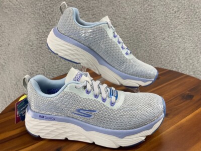 Skechers Womens Max Cushioning Elite Grey Blue Sneaker Size