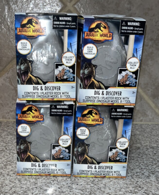 Jurassic World Surprise Mystery Dinosaur Dig & Discover ~ Lot Of 4~ Free Ship.