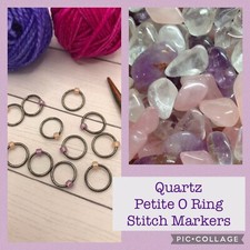   Quartz Petite O Ring Stitch Markers knitting, Handmade 