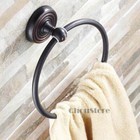 Wall Mounted Hanger Bathroom Round Hand Towel Ring Rack Holder ORB Black Racks