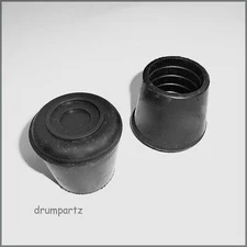 ROGERS - 2 BASS DRUM FEET - BIG R MEMRILOC - Rubber Tips Fit  Leg Spurs - Parts