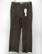 VINTAGE Bloomingdales Pants Women 12 Brown Pigskin Leather Fifty Nine NEW
