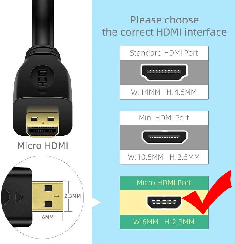 Micro HDMI Male to VGA Female Plug Converter Adapter Cable 1080P + Audio Output - Image 3 of 4