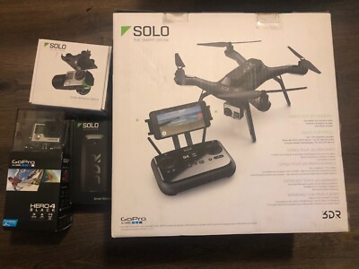 New 3DR Solo Quadcopter Smart Drone Bundle, W/Gimbal, Battery