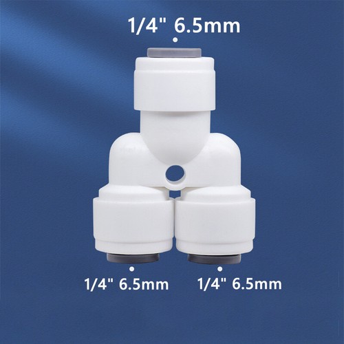 Accesorios de tubo de conexión rápida de 1/4” 3/8” conector en forma de Y sistema de RO filtro de agua - Imagen 12 de 13