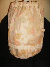 PINK  VINYL LINED TOTE BAG16" H 11" W  SWIMMING BAG  ROPE HANDLES WASH/FOLDABLE