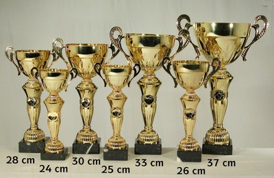 Pokal 1605 7er Serie oder Einzeln inclusive Beschriftung, goldfarben