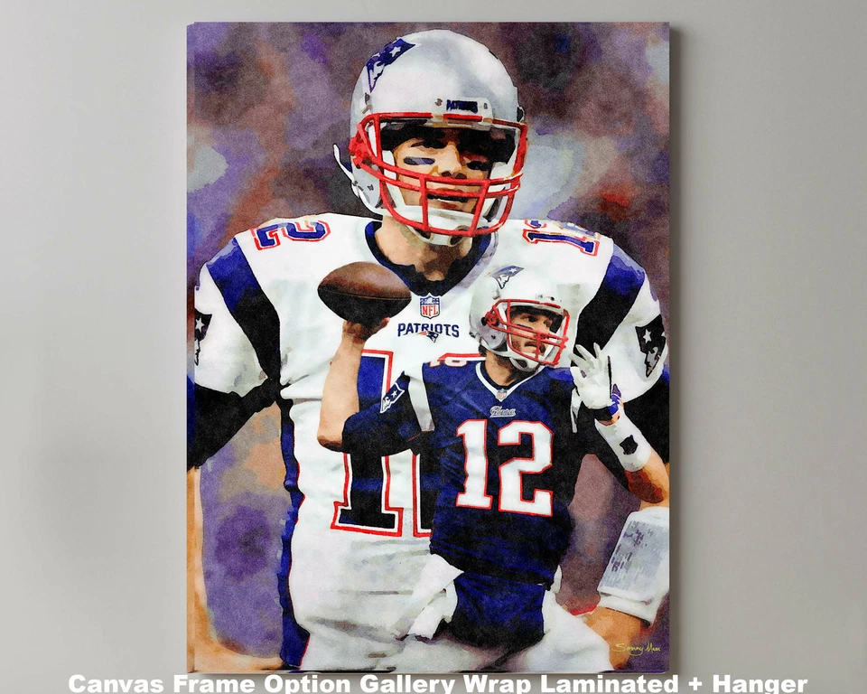 Tom Brady New England Patriots NFL Fútbol Mariscal de campo Impresión artística 1WC2 Foto 4 de 4