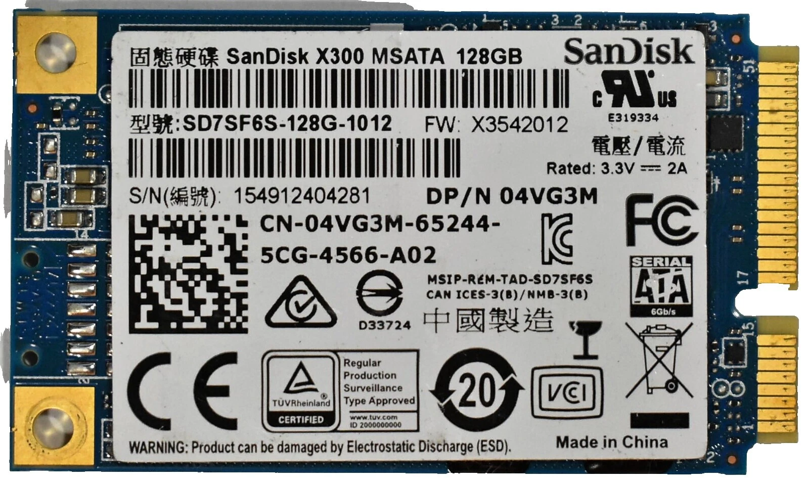 SanDisk mSATA 128 GB Internal Hard Disk Drives