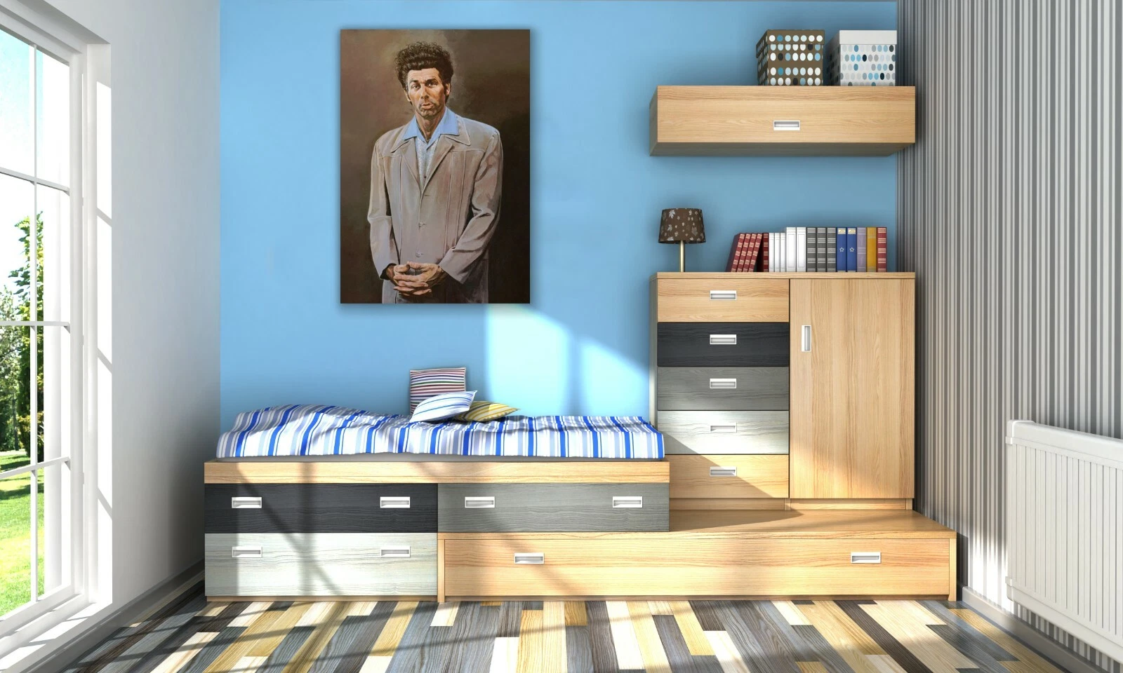 Seinfeld Cosmo Kramer Poster Canvas Wall Art for Living Room