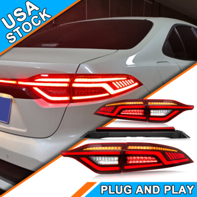 LED Tail Lights For Toyota US Corolla 2020-2021 Red Rear Lamp Start-up Animation