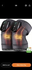 2PCS Wireless Heated Knee Massager Vibration Pain Relief Brace