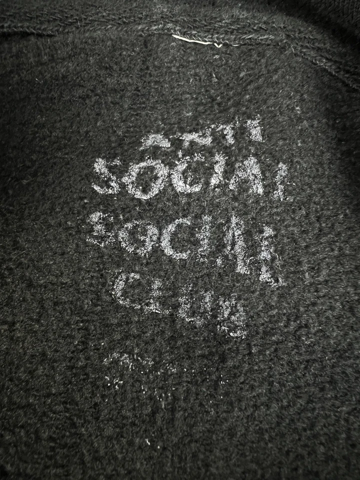 Anti Social Social Club Hoodie Mens Large Black Pullover Streetwear Back Graphic - Image 4 of 4