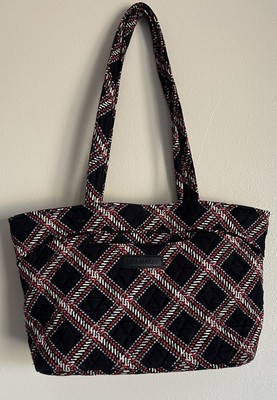Vera Bradley Trimmed Shoulder tote bag purse MINSK PLAID Tote Double straps