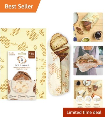 Beeswax Bread Wraps - Large Eco-Conscious Food Storage for Baguettes & Loaves