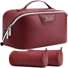 Travel Makeup Bag Cosmetic Bags for Women: Large Capacity 3 Pcs Set Make up B...