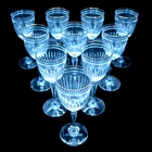 10 Vintage Waterford Crystal Marquis Hanover Gold Rimmed Fluted Water Glasses