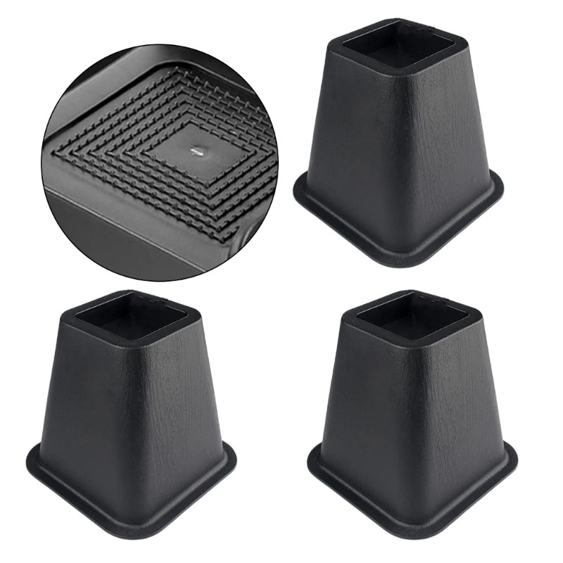 6Inch Bed Furniture Risers 4Pcs Sturdy Plastic Leg Lifts For Table Sofa ...