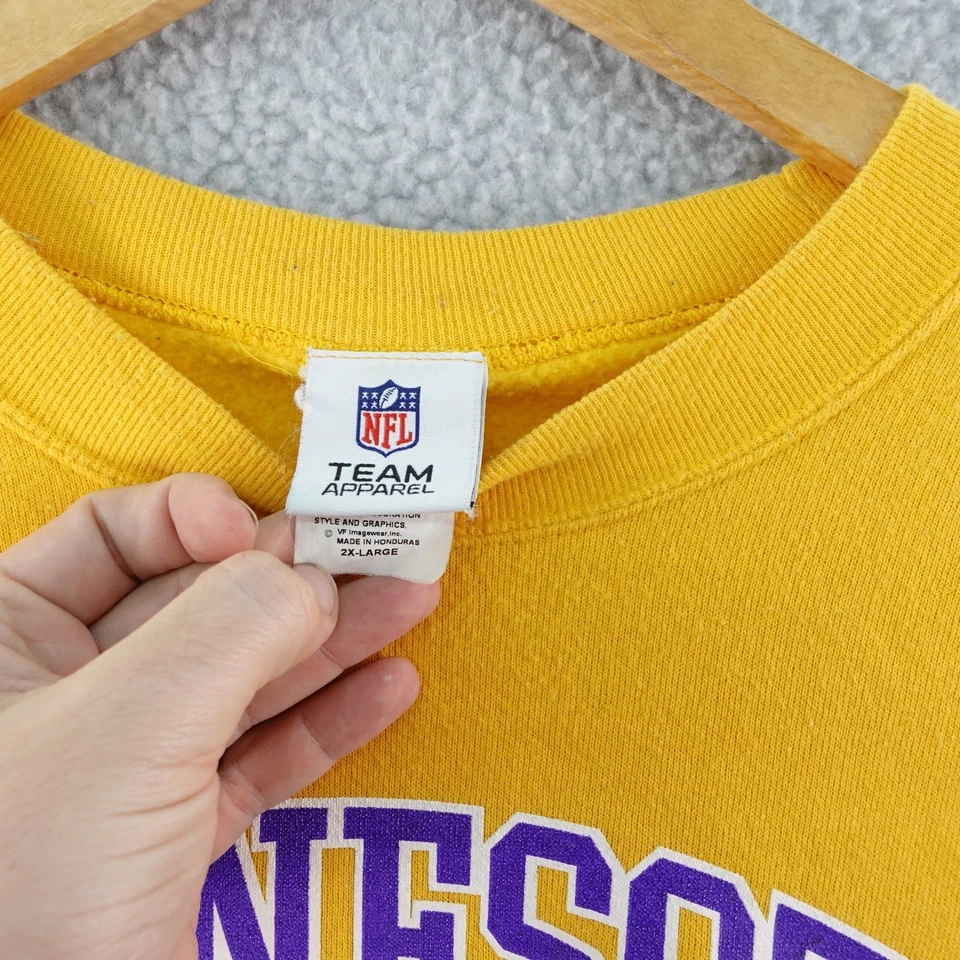 Minnesota Vikings Equipo NFL Hombres 2XL Ropa Sudadera Amarillo Púrpura Fútbol Foto 4 de 4