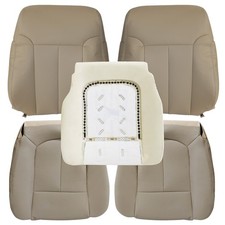 GXARTS Perforated Driver and Passenger Side Bottom  Top Lean Back Leather Se...