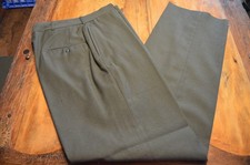 1956 Military Uniform Pants Wool Serge,Army Green 32 x 34 Trouser,Unhemmed