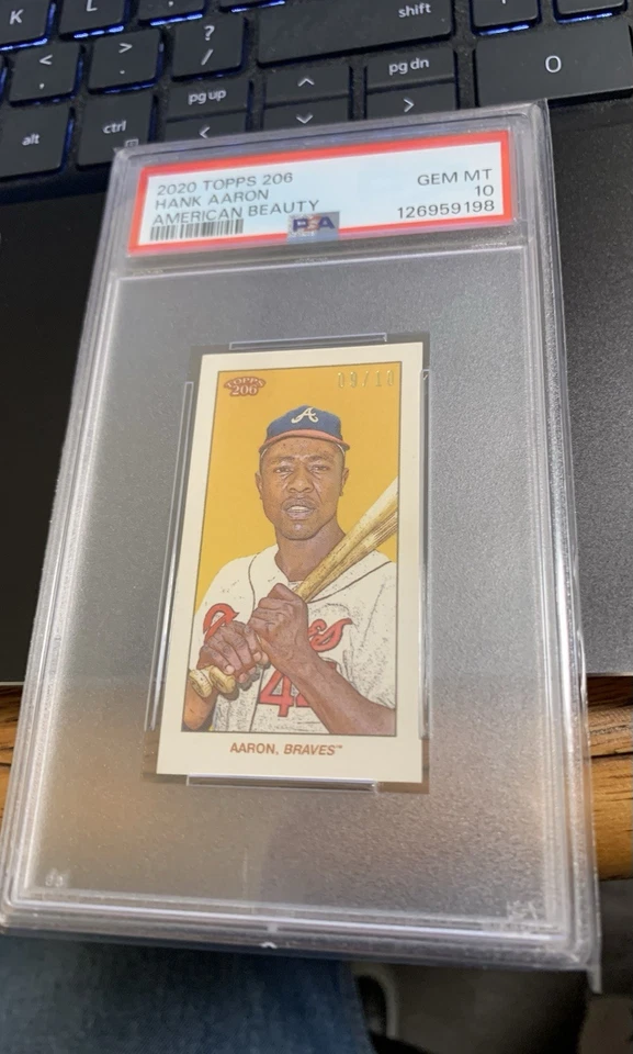 2020 Topps 206 HANK AARON American Beauty 09/10 PSA 10 POP 1 RARE - Image 2 of 4