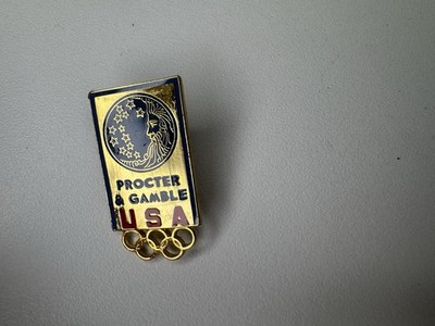 Vintage Procter & Gamble USA LA84 Olympic Torch Lapel Pin 1984