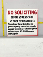 Funny Novelty Place Signs no soliciting