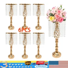 Wedding Crystal Candle Holder Flower Arrangement Stand Holiday Centerpiece Decor