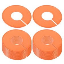 30pcs Clothes Dividers Clothing Rack Size Dividers Round Separator Orange