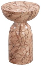 Brand New Rue Faux Marble Concrete Indoor Outdoor Side Table Sunset Marble