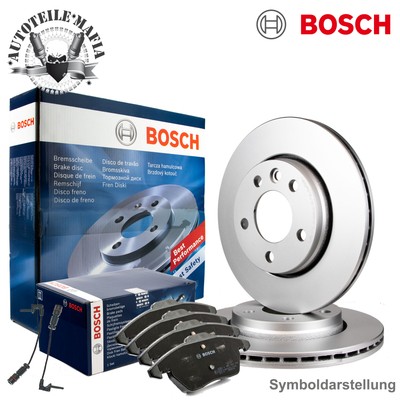 BOSCH Bremsscheiben und Beläge für BMW 3er E46 Ø276mm HINTEN belüftet Warnkontak