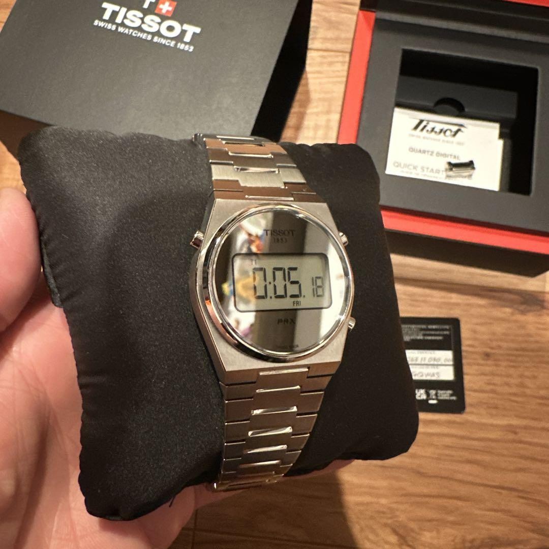 TISSOT PRX デジタル35mm腕時計 箱あり Tissot PRX Digital Quartz Watch 35mm Silver Stainless Steel