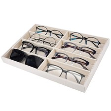 Velvet Sunglasses Organizer Tray 8 Grids Drawer Glasses Display Storage Case ...