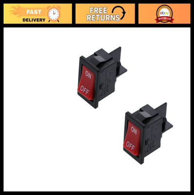 Replacement Push Button Switches (2 Pack) - Manual Actuator - Black - Compatible