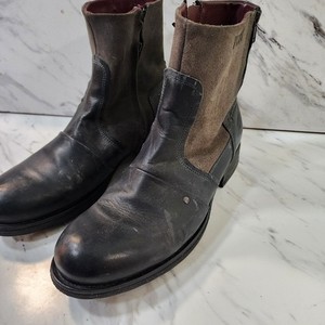 Yellow Cab Men Black Leather Combat Boots Size 44 US 11 Made in Portugal Vintage LEATHER BOOTS YELLOW Cab Vintage premium quality brand new  main image 2