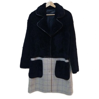 Auth DROMe - Black Light gray Multi Women's Coat