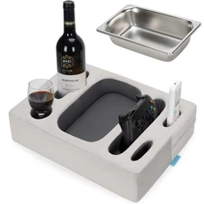 INNO STAGE Couch Cup Holder Pillow - Sofa Cup Holder with Stainless Steel Bow...