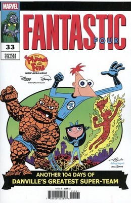 Fantastic Four (7th Series) #33E VF/NM; Marvel | Phineas and Ferb Variant Marvel