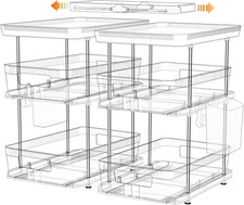 3 Tier Large Pull Out Cabinet Organizer, Adjustable Bathroom and Pantry Organize