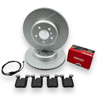 FOR BMW 325d REAR DIMPLED GROOVED PERFORMANCE BRAKE DISCS MINTEX PADS 345mm