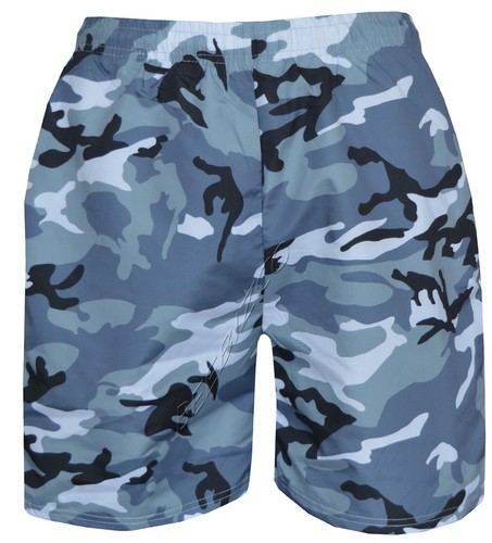 Camouflage Swim Shorts Beach Surf Camo Print Lightweight w/ Built-In Net Brief - Picture 7 of 8