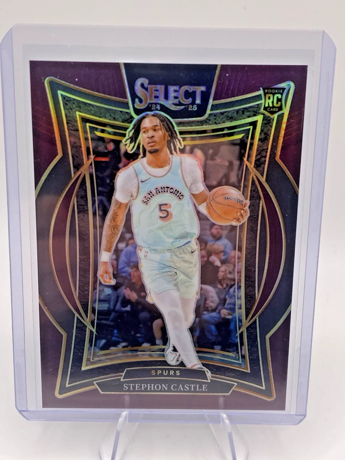 2024-25 Panini Select - Concourse Stephon Castle #72 Maroon Prizm /175 (RC)