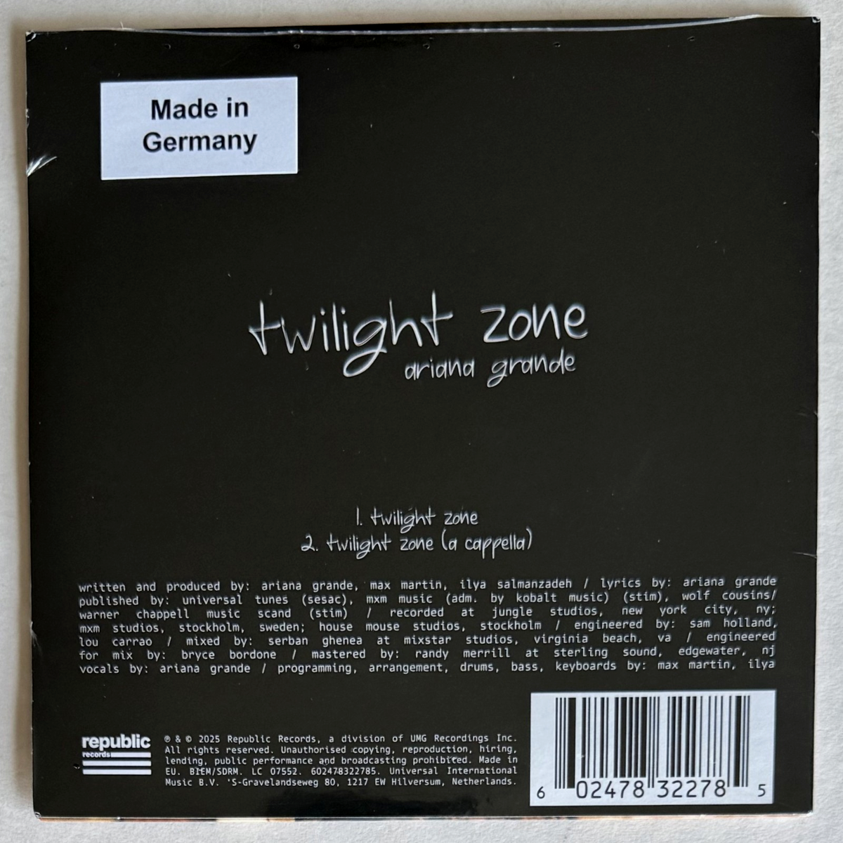 ARIANA GRANDE * TWILIGHT ZONE * LIMITED 7