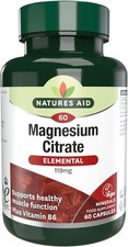 Magnesium Citrate 750mg Capsules 60 Caps 0.26 per thousand milligrams